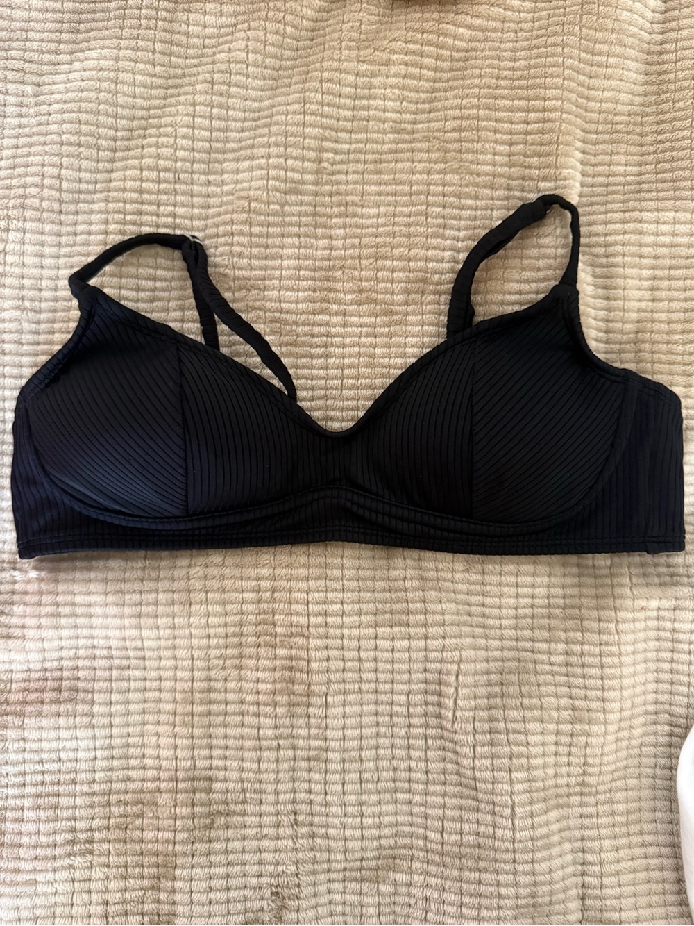 Xhilaration Black Ribbed Wireless Bra